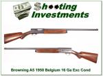 Browning A5 16 gauge 1950 Belgium Exc Cond